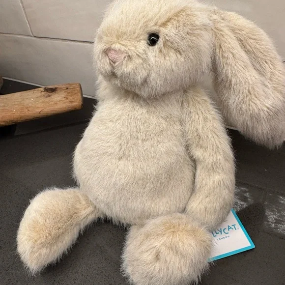 Jellycat Beige Plush Wheat Flufflet Bunny - Picture 4 of 5